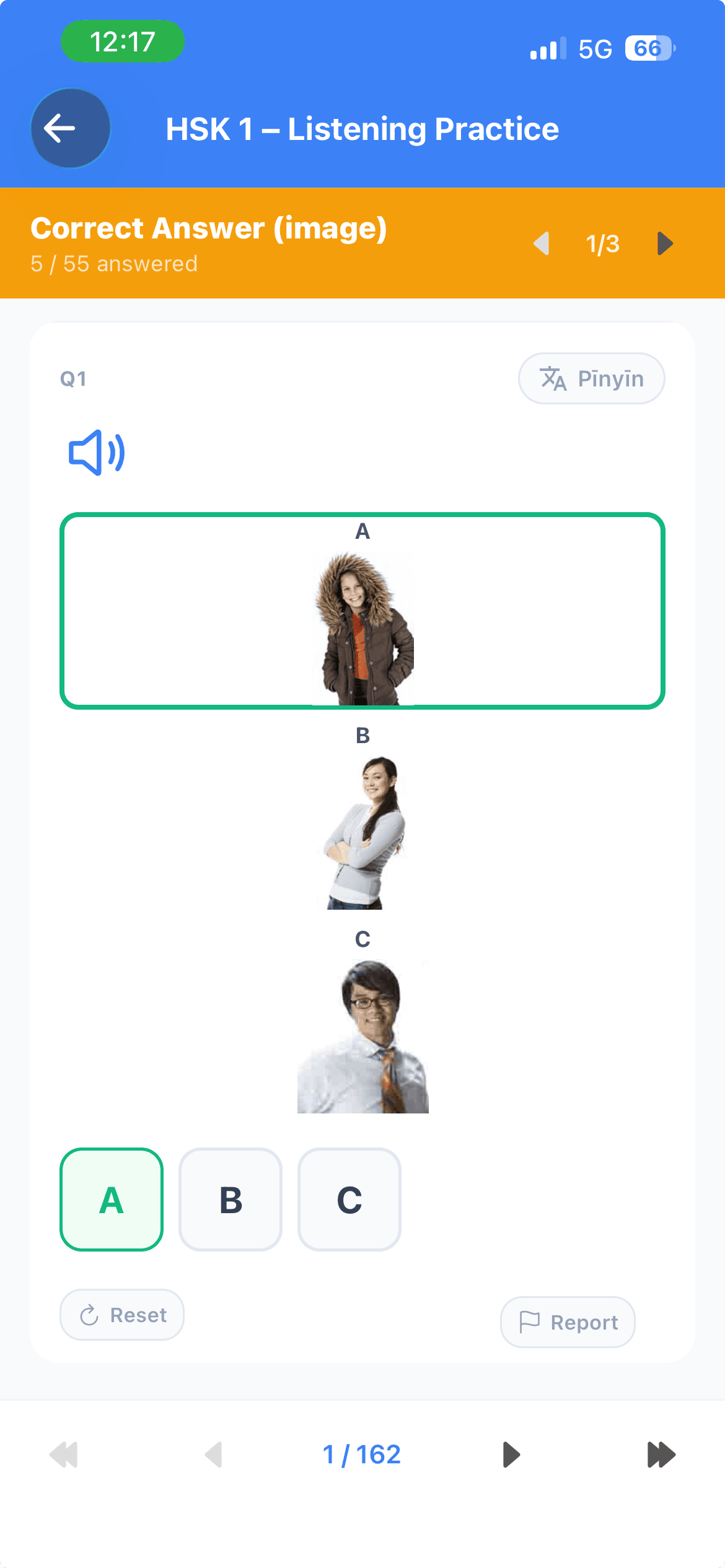 Listening practice with picture matching